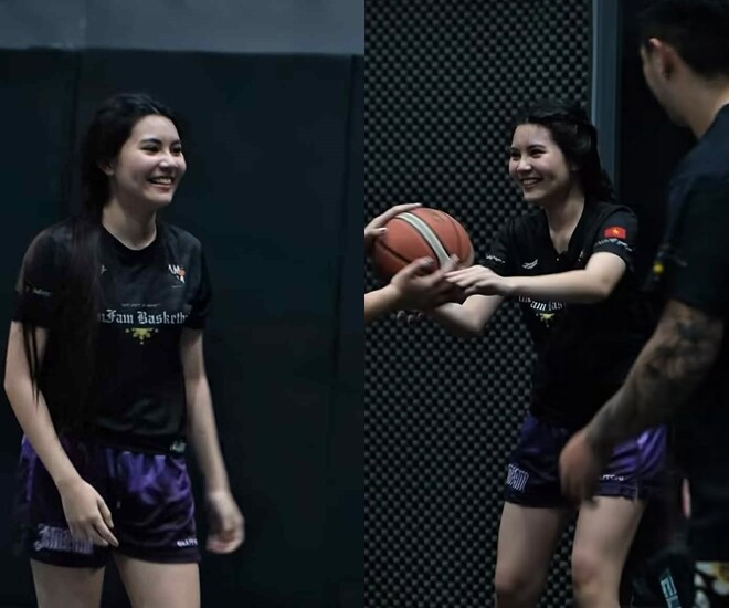 Con gái út nhà Quyền Linh xuất hiện mộc mạc vẫn tỏa sáng trên sân bóng rổ.