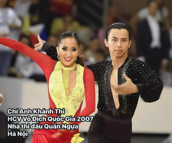 Khánh Thi cùng Chí Anh từng là cặp đôi tung hoành trong các giải đấu dancesport.