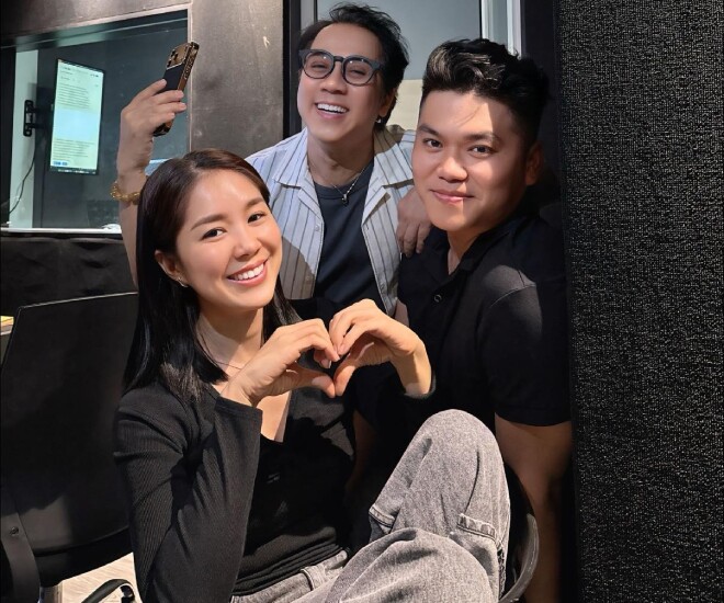Lê Phương hào hứng khi hiếm hoi được đồng hành cùng chồng trẻ trong cùng một dự án nghệ thuật. 