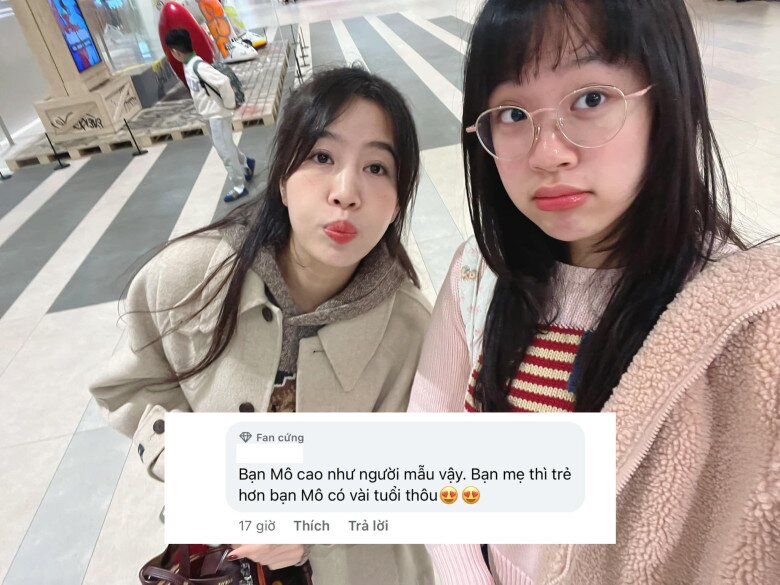 Con gái MC Diệp Chi nhận về vô số lời khen khi chụp ảnh chung với mẹ.