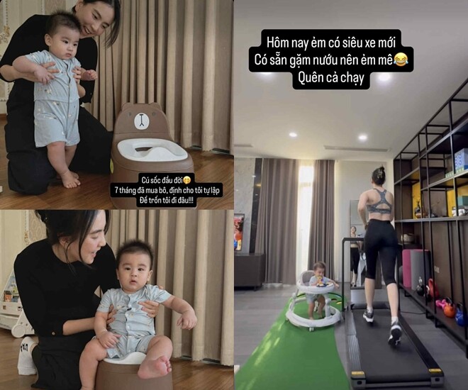 Mai Ngọc kể lại cú sốc đầu đời của con trai 7 tháng tuổi.