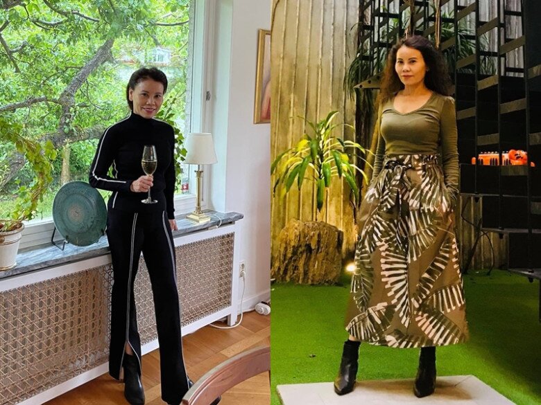 Bà Ngọc Hương tự tin khoe vóc dáng, có gu thời trang cực đa dạng.