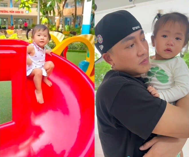 Kỳ Kỳ dạn dĩ khi đi học nhưng cũng có lúc bật khóc vì nhớ bố mẹ.