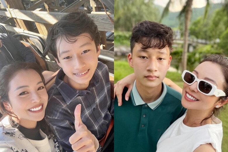 Jennifer Phạm tự hào khi con trai học giỏi, hiện đã cao gần 1m9.