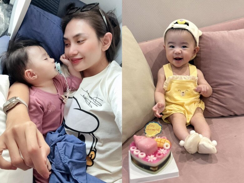 Bé Nubi được mẹ cho sang Mỹ để thăm người thân.