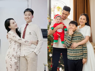 Bảo Thanh khoe quý tử mới lớp 9 đã đạt 1m75, sợ con trai trổ mã cao quá nhìn như "cột nhà"