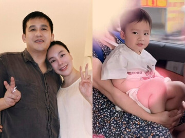 Con trai 2 tuổi của Hồ Quỳnh Hương hành động bất ngờ tặng bố mẹ, vợ chồng nữ ca sĩ khoe vẻ giản dị trong biệt thự