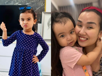 Con gái lai Ấn nhà Võ Hạ Trâm thuộc bài hát yêu nước của mẹ, 4 tuổi đã điệu đà, sở hữu mái tóc đen dài