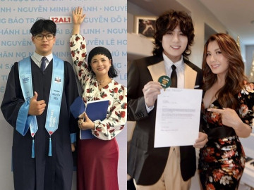 Con sao học luật: Cặp đôi NSƯT - NSND nuôi 2 con đỗ Đại học Luật Hà Nội, quý tử của Chi Bảo thành tài ở Anh