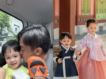 Sao Việt 24h: Doanh nhân Cường Đô La đầu đầy tóc bạc giản dị đưa 2 "bản sao" của mình đi học