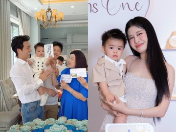 Quý tử thứ 3 của Đăng Khôi vừa cầm bút, vừa cầm mic trong tiệc thôi nôi, được cả nhà mong thành Giáo sư