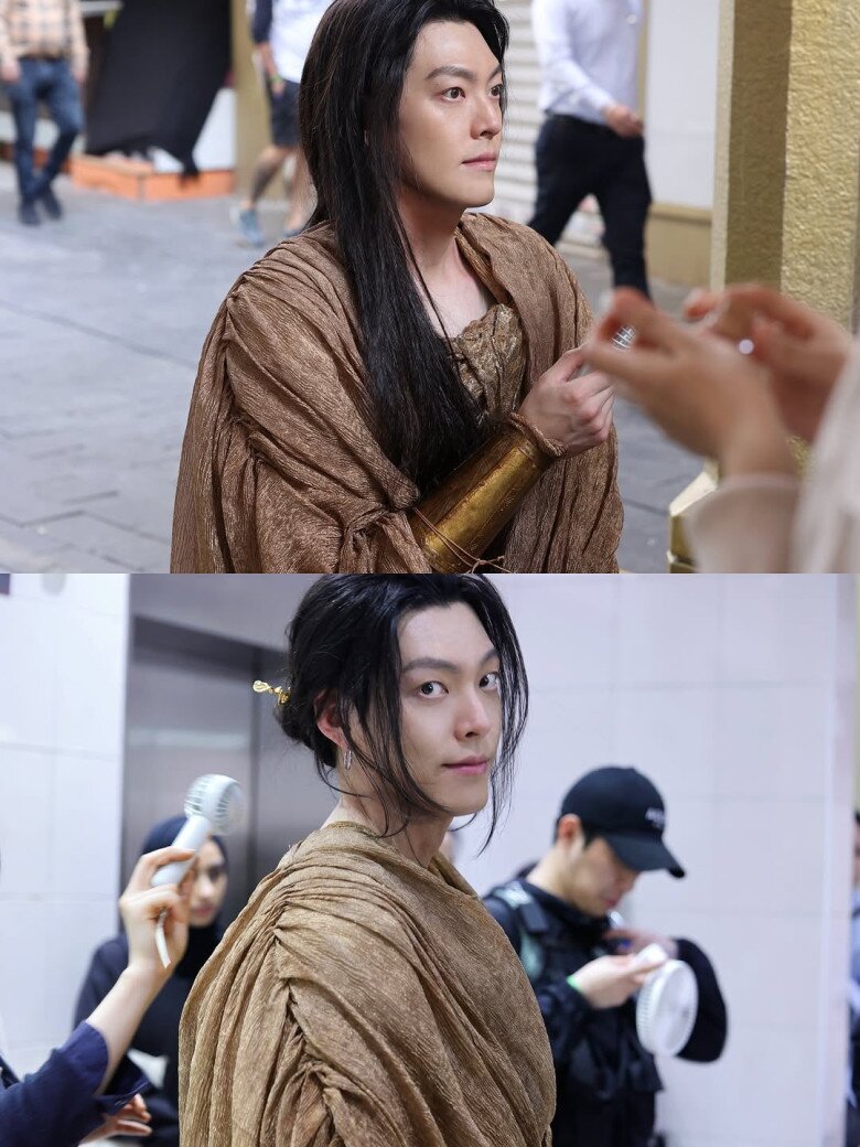 Tạo hình tóc dài của Kim Woo Bin khi vào vai Iblis.