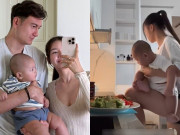 Yêu con - Có con với thủ môn Đặng Văn Lâm lương 400 triệu đồng/tháng, hotgirl vẫn một tay bế con một tay tự làm việc nhà