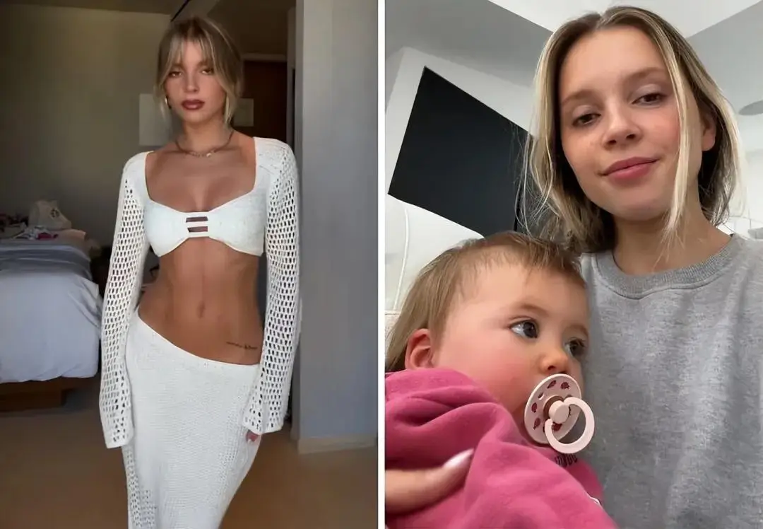 16. Kem nền không che được mệt mỏi, nhưng con thì có thể: Dù vẻ ngoài kém rạng rỡ, khoảnh khắc ôm con khiến cô tỏa sáng nhất.