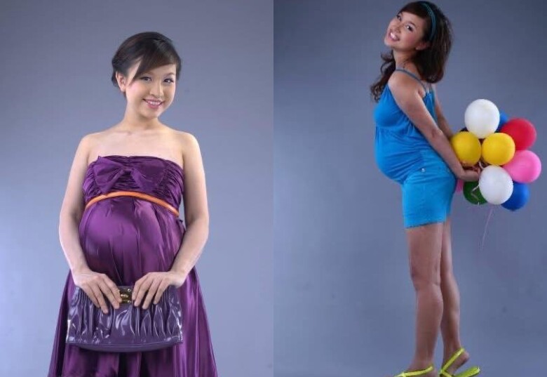 Cách đó ít ngày, nữ MC chia sẻ lại ảnh hồi bầu con đầu lòng năm 24 tuổi.