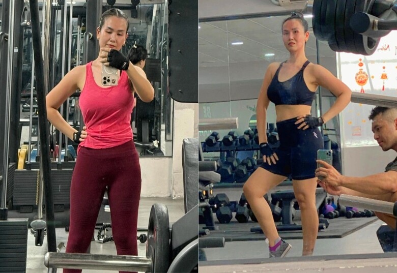 Mẹ bỉm tập gym, yoga để siết dáng kết hợp ăn uống khoa học sau sinh.