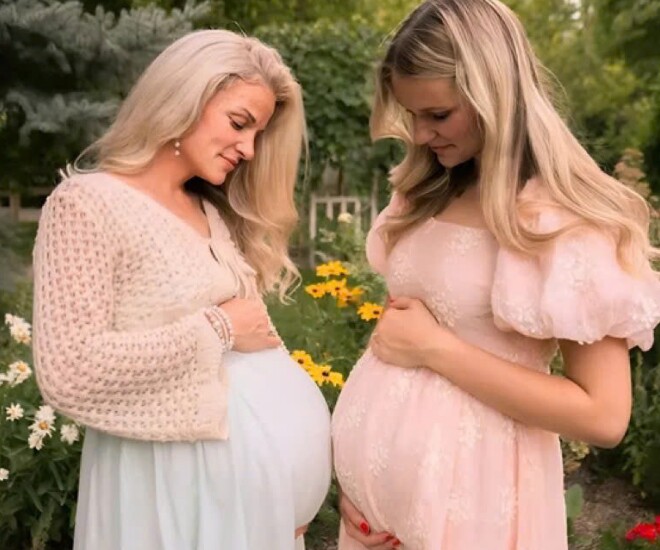 Hai mẹ con đã có trải nghiệm mang thai và sinh con không thể nào quên.