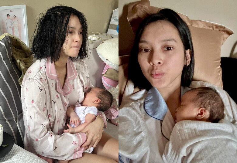 Thức khuya chăm con và nuôi con bằng sữa mẹ cũng giúp nàng thơ VTV giảm lượng calo đáng kể.