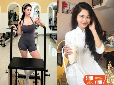Hot girl áo dài trắng gây sốt năm nào giờ lên chức mẹ, khoe vòng một căng đầy ở phòng tập sau 3 tháng sinh con