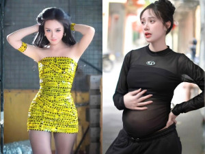 "Vợ quốc dân" Đào Lê Phương Hoa thông báo có bầu ở tuổi 27, bụng vượt mặt vẫn sexy, bố em bé gây sốt vì quá điển trai