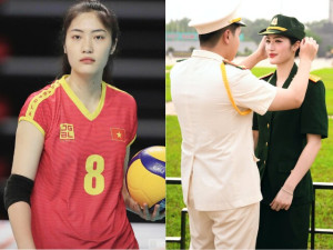 Hoa khôi 1m78 đang mang bầu con đầu lòng: Từng giành huy chương SEA Games, mang quân hàm Đại uý
