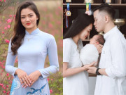 Bà bầu - Hoa khôi 1m74 lộ diện rạng rỡ sau 2 tháng ở ẩn sinh con với thầy giáo pickleball, quý tử đầu lòng trộm vía đốn tim
