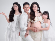 Bà bầu - Mẹ đơn thân Hà Nội vừa sinh con với mỹ nam VTV: Bầu lần 3 đẹp mê mẩn, 2 con riêng phụ cha dượng chăm mẹ