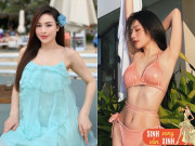 Bà bầu - 2 hot girl vừa sinh con với nam thần VTV: Người 3 lần sinh nở nhìn như gái son, người khoe vòng một căng sữa sau sinh