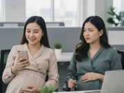 Bà bầu - Tôi và em đồng nghiệp mình ghét có bầu cùng lúc, ngày bố hai đứa bé gặp nhau tôi phát hoảng