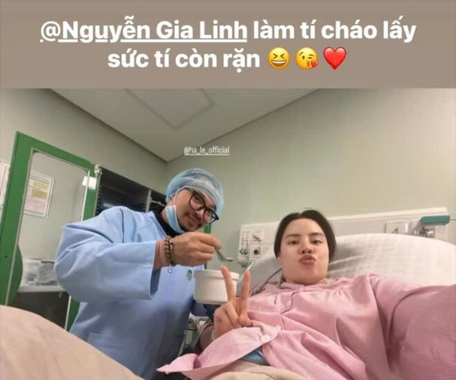 Vợ Hà Lê khoe ảnh chăm sóc vợ trong phòng sinh lúc 2h sáng 1/12.