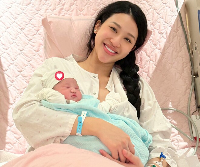 Người mẫu Phạm Thư sinh con đầu lòng cách đây 3 tháng tại một bệnh viện quốc tế.