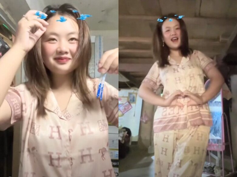 Khoảnh khắc 10X báo tin vui mang thai hồi tháng 7 vừa qua.