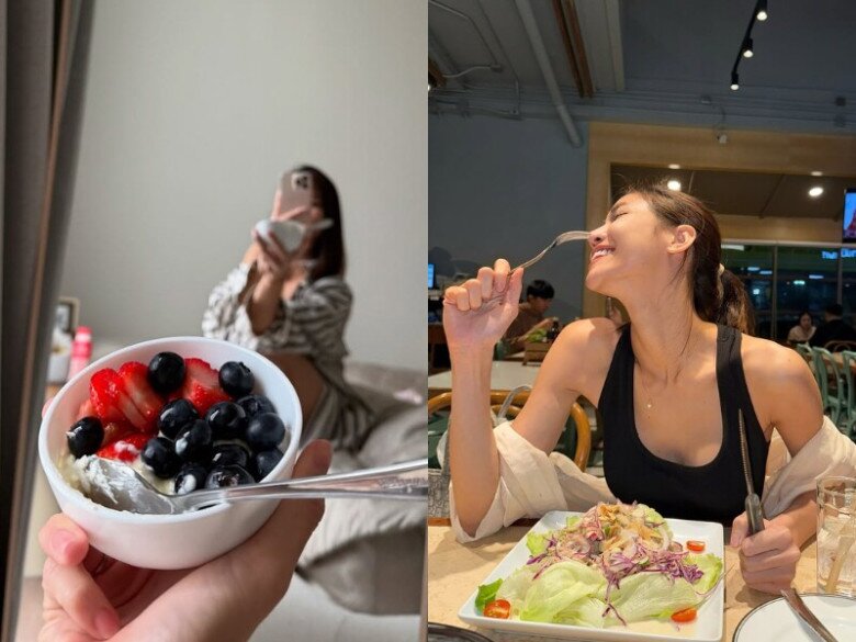 Mẹ một con duy trì chế độ tập luyện và ăn uống khoa học để hỗ trợ về dáng.