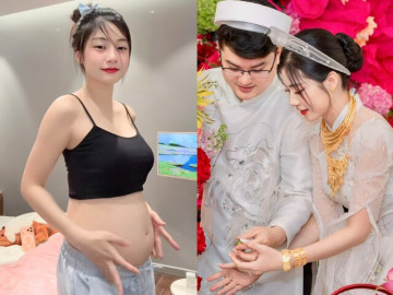 Mang bầu sau đám cưới dát vàng với tình cũ, hot girl quận 3 ôm bụng vượt mặt nhảy nhót với visual 100 điểm