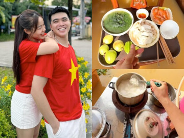 Chồng Bắc Ninh lội lũ nấu cơm cữ cho vợ, món nào món nấy ngon ngất ngây, nhan sắc "nóc nhà" mới gây bất ngờ
