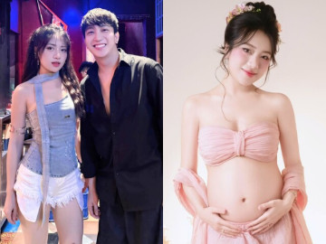 Hot girl Phú Thọ xưa được khen đẹp đôi với B Trần giờ làm dâu hào môn, khoe bụng bầu sắp vỡ chum đẹp như "thần tiên tỷ tỷ"