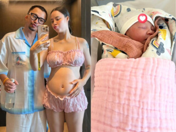Một "anh trai" đình đám Vbiz khoe cảnh đưa vợ kém 13 tuổi đi đẻ, visual mẹ bỉm sáng bừng, nhóc tỳ được đặt tên đặc biệt