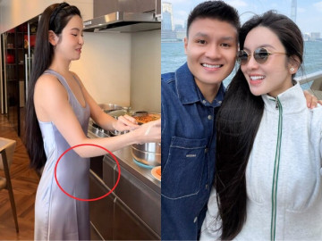 Bà bầu - Chu Thanh Huyền vướng nghi vấn bầu lần 2 sau một năm sinh quý tử, ông bố Quang Hải sắp 2 nách 2 con