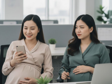 Bà bầu - Tôi và em đồng nghiệp mình ghét có bầu cùng lúc, ngày bố hai đứa bé gặp nhau tôi phát hoảng