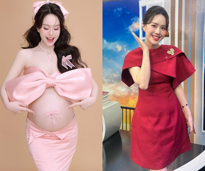 Sư thay đổi của người đẹp Hải Phòng lúc mang bầu và sau sinh.