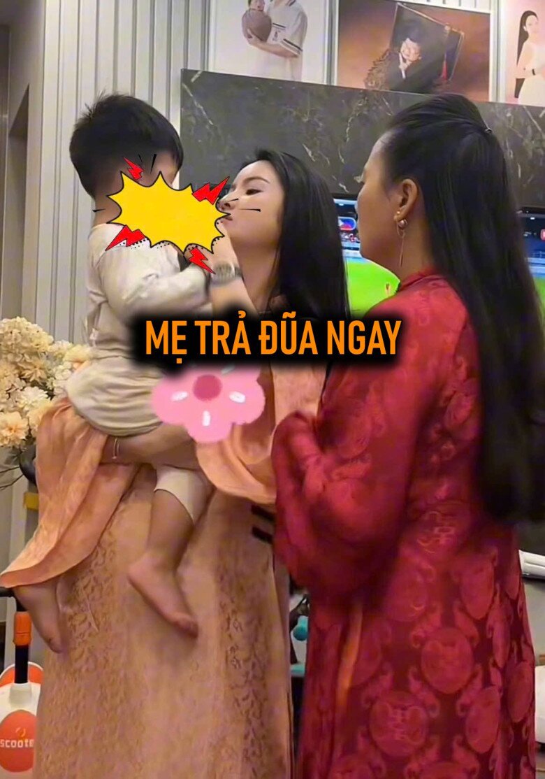 Bị con đánh, vợ đại gia của Quang Hải lập tức amp;#34;tátamp;#34; lại, thái độ của người phụ nữ bên cạnh gây chú ý - 2