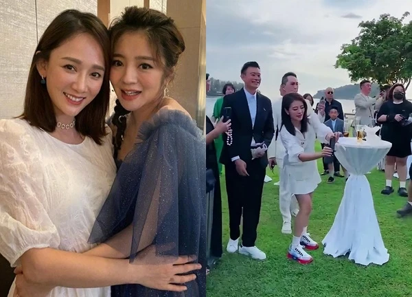 Lần hiếm hoi bà mẹ đơn thân xuất hiện là ở tiệc cưới một người bạn.