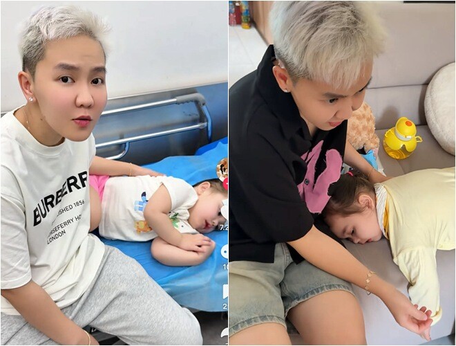 Bé Mật Ong bị ốm phải nhập viện sau khi mẹ đi ít hôm.