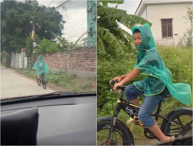 Nhìn con trai cười tươi, người bố như Hiệp Gà lại càng thấy chạnh lòng.