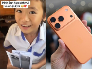 Học sinh sung sướng khi cô giáo tặng mỗi bạn một chiếc iPhone 17 dòng cao cấp nhất 2025 và cái kết