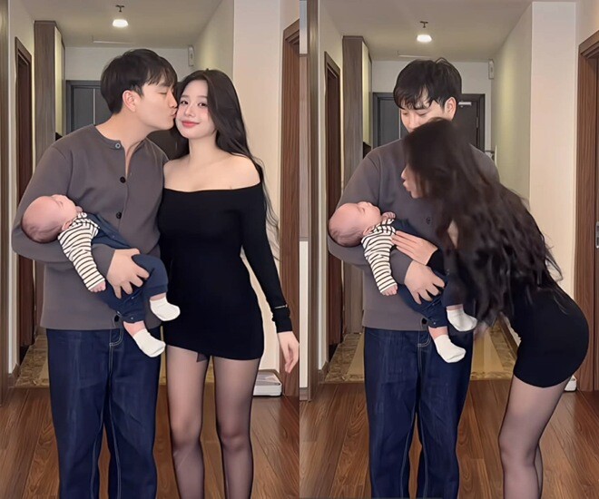 Hotgirl Hà Thành chăm con lộ dáng gợi cảm, nhiều người tấm tắc: Chồng quá may mắn! - 3