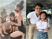 Yêu con - Cindy Lư thích thú khi con gái được khen "ở chung nhà càng lâu càng giống bố dượng Đạt G"
