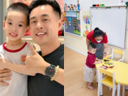 Yêu con - Dương Khắc Linh khen con trai giống y như bố, mới 5 tuổi đã làm việc "lớn" thơm má bạn gái ở lớp