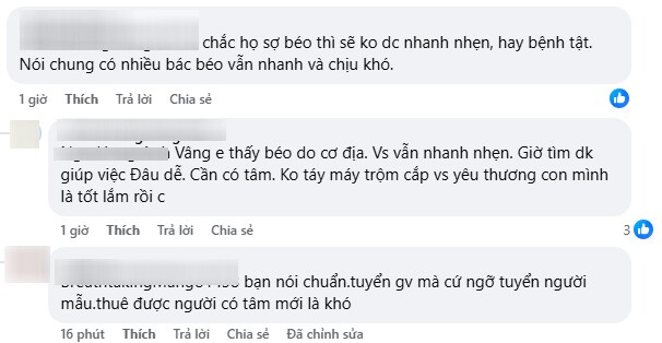 Ông bố HN tuyển giúp việc lương 10 triệu/tháng, yêu cầu như tìm hoa hậu: Người vừa không béo, không mùi cơ thể - 4