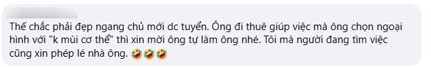 Ông bố HN tuyển giúp việc lương 10 triệu/tháng, yêu cầu như tìm hoa hậu: Người vừa không béo, không mùi cơ thể - 6
